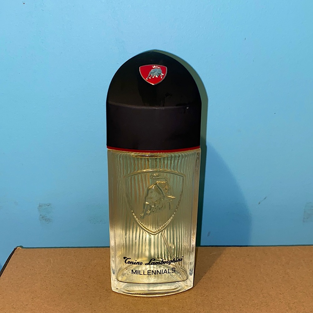 Toninos Lamborghini Millennials light cologne, full bottle.